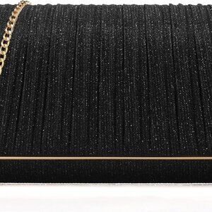 Lightweight Glitter Evening Clutch with Magnetic Closure - Ideal for Events